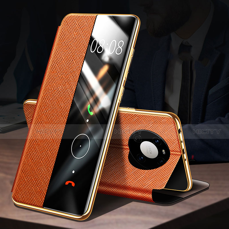 Handytasche Stand Schutzhülle Flip Leder Hülle F02 für Huawei Mate 40 Pro Orange