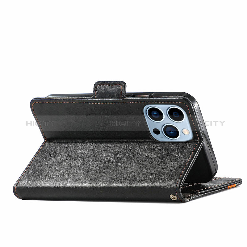 Handytasche Stand Schutzhülle Flip Leder Hülle F03 für Apple iPhone 14 Pro Max groß