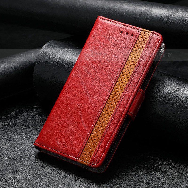 Handytasche Stand Schutzhülle Flip Leder Hülle F04 für Apple iPhone 15 Pro Rot