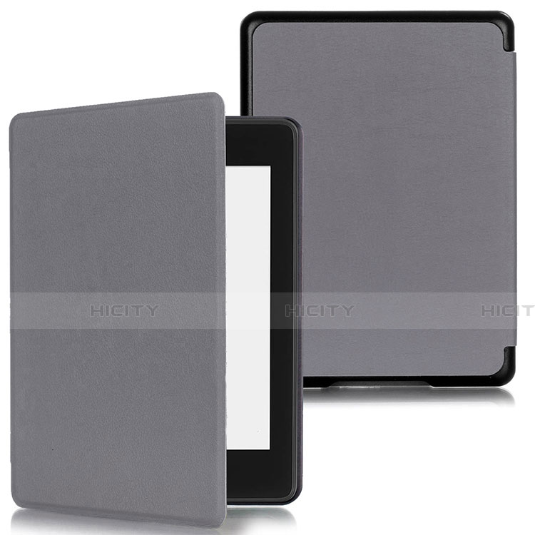 Handytasche Stand Schutzhülle Flip Leder Hülle für Amazon Kindle Paperwhite 6 inch Grau