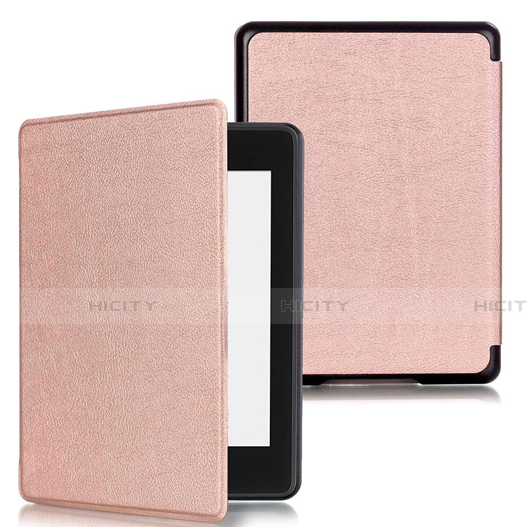 Handytasche Stand Schutzhülle Flip Leder Hülle für Amazon Kindle Paperwhite 6 inch Rosegold Plus