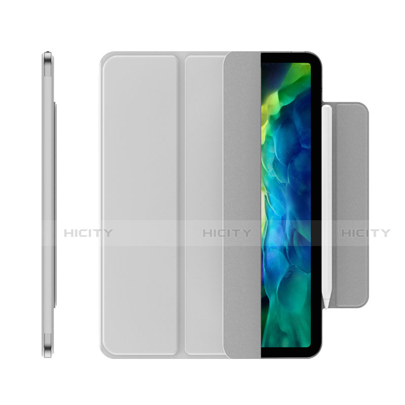 Handytasche Stand Schutzhülle Flip Leder Hülle für Apple iPad Pro 11 (2020) Silber