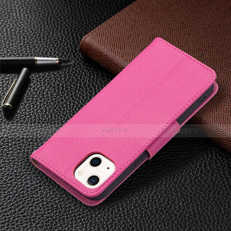 Handytasche Stand Schutzhülle Flip Leder Hülle für Apple iPhone 13 Mini Pink