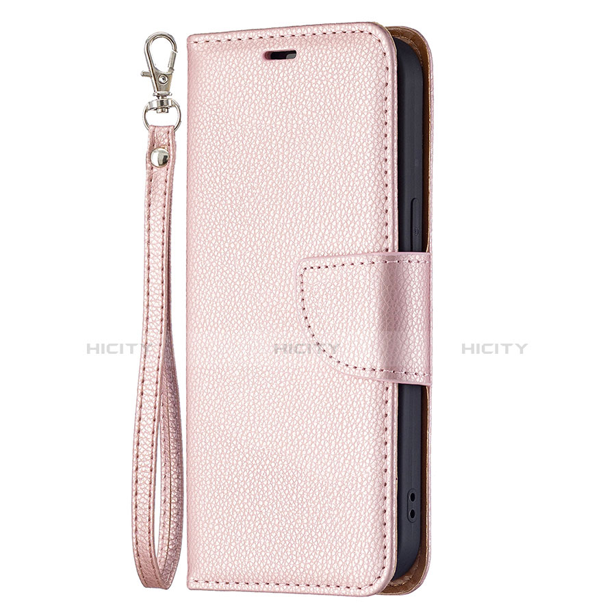 Handytasche Stand Schutzhülle Flip Leder Hülle für Apple iPhone 13 Mini Rosegold