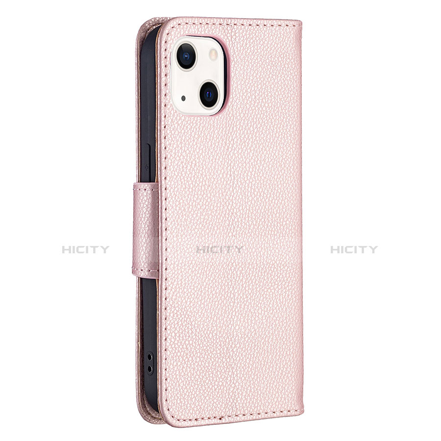 Handytasche Stand Schutzhülle Flip Leder Hülle für Apple iPhone 13 Mini Rosegold