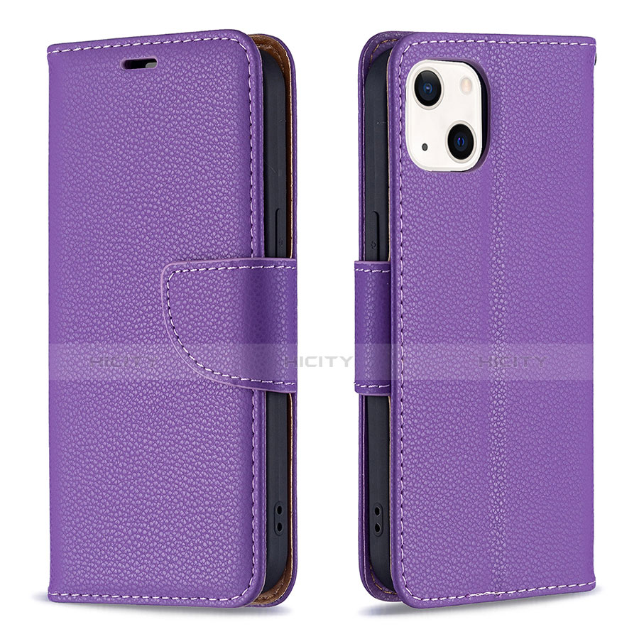 Handytasche Stand Schutzhülle Flip Leder Hülle für Apple iPhone 13 Mini Violett