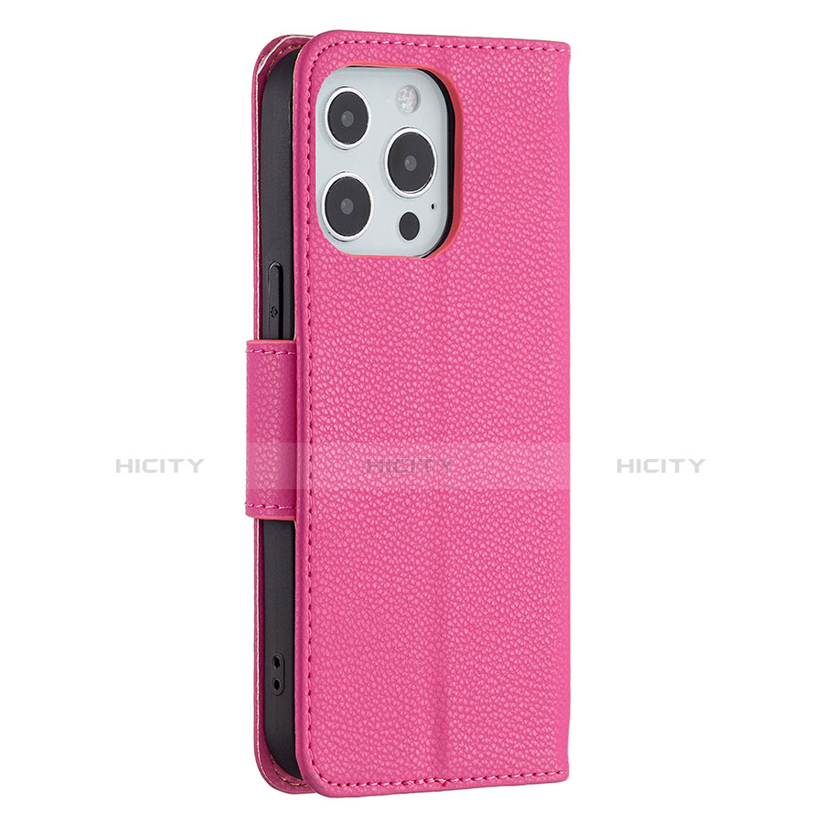 Handytasche Stand Schutzhülle Flip Leder Hülle für Apple iPhone 13 Pro Max Pink