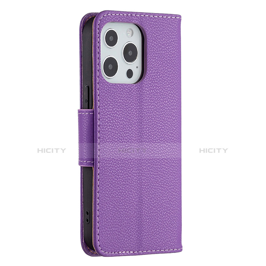 Handytasche Stand Schutzhülle Flip Leder Hülle für Apple iPhone 13 Pro Max Violett