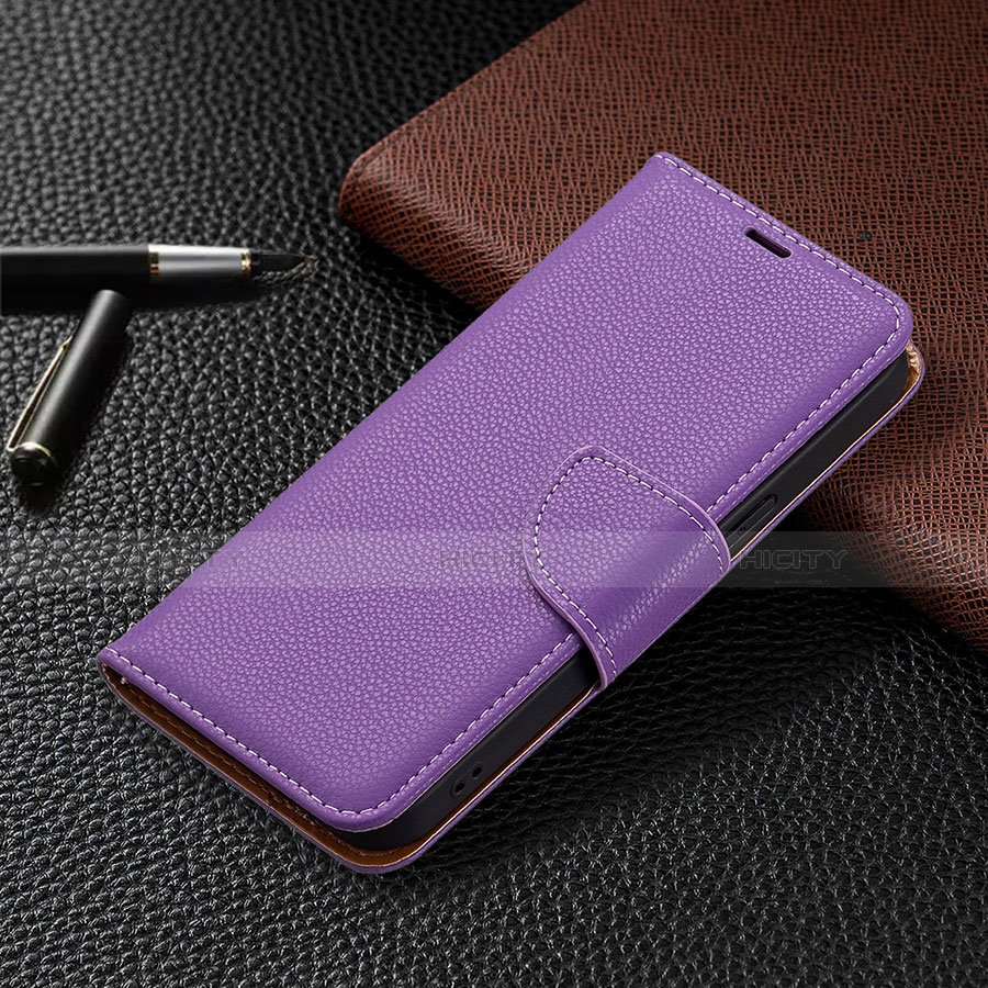 Handytasche Stand Schutzhülle Flip Leder Hülle für Apple iPhone 13 Pro Max Violett