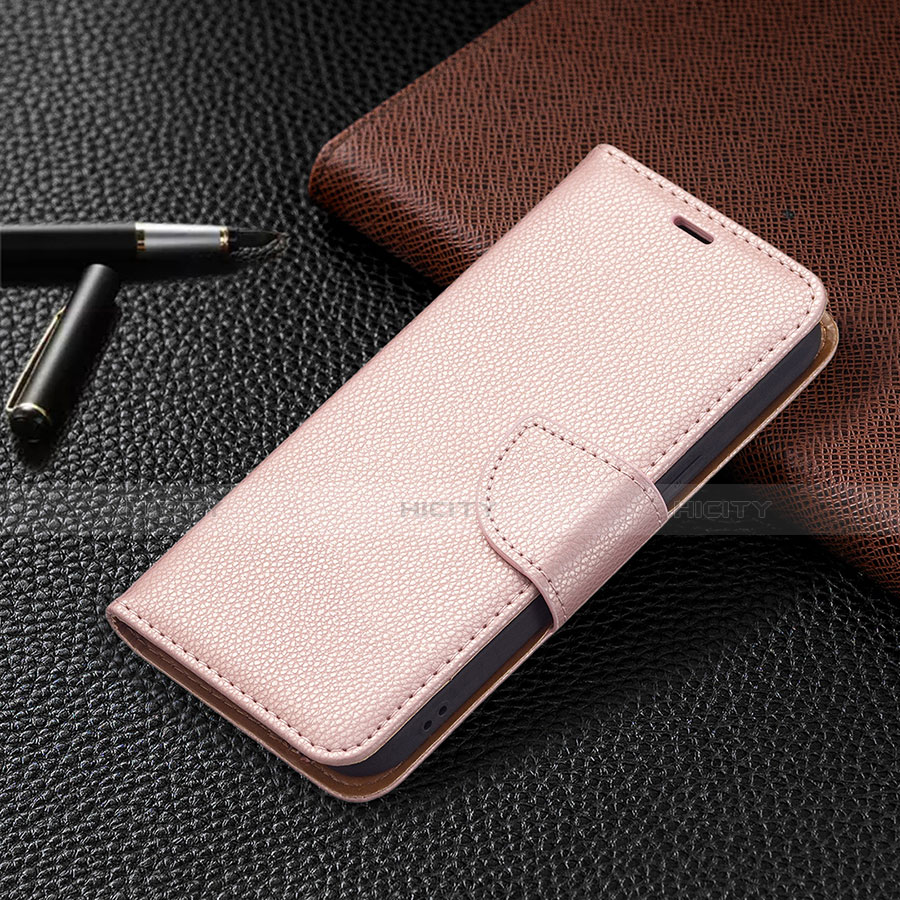 Handytasche Stand Schutzhülle Flip Leder Hülle für Apple iPhone 13 Rosegold groß