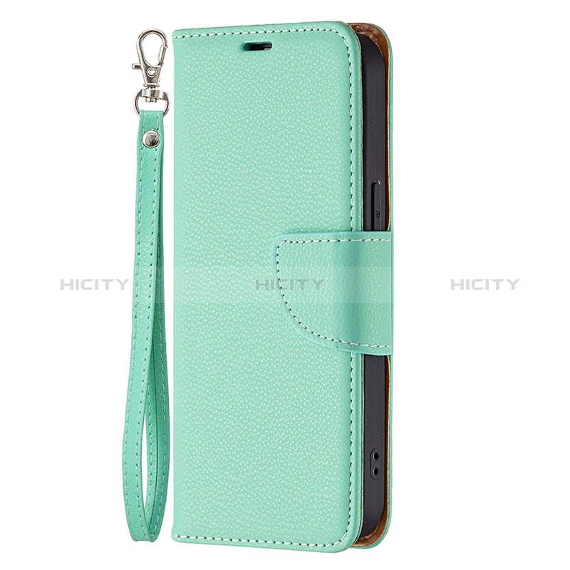 Handytasche Stand Schutzhülle Flip Leder Hülle für Apple iPhone 14 Pro Cyan