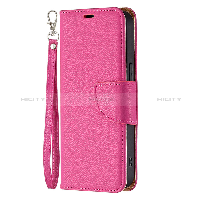 Handytasche Stand Schutzhülle Flip Leder Hülle für Apple iPhone 14 Pro Max Pink groß