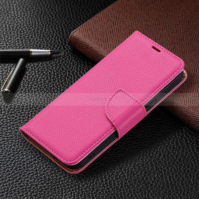 Handytasche Stand Schutzhülle Flip Leder Hülle für Apple iPhone 14 Pro Max Pink groß