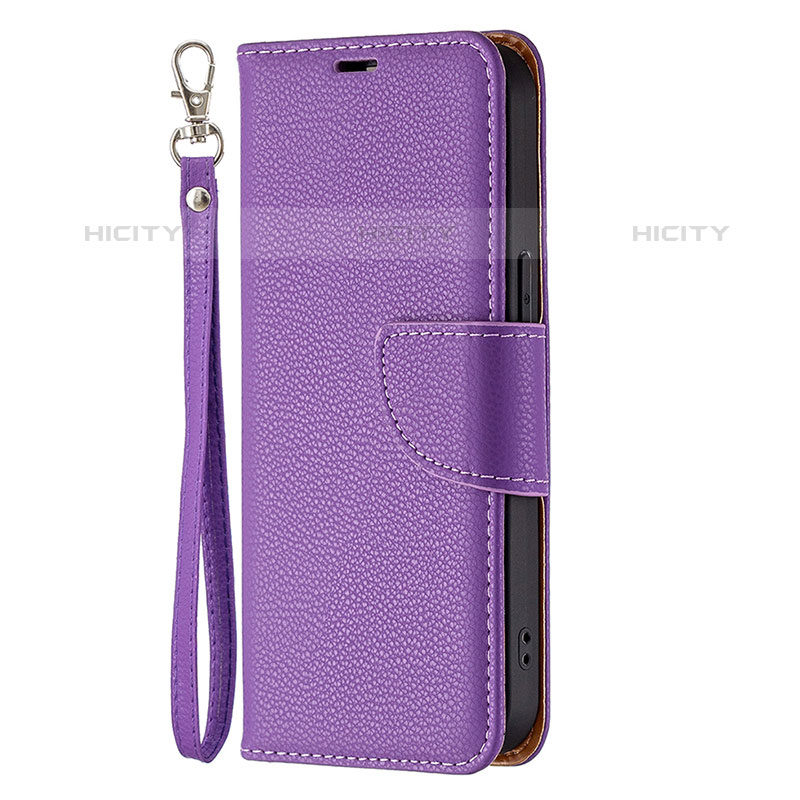 Handytasche Stand Schutzhülle Flip Leder Hülle für Apple iPhone 15 Pro Violett