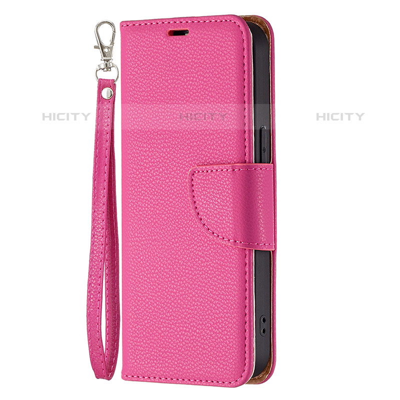 Handytasche Stand Schutzhülle Flip Leder Hülle für Apple iPhone 16 Pro Max Pink groß