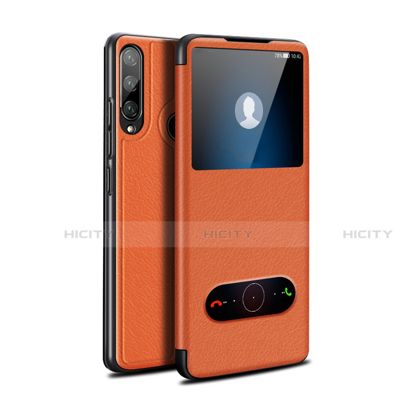 Handytasche Stand Schutzhülle Flip Leder Hülle für Huawei Enjoy 10 Plus Orange