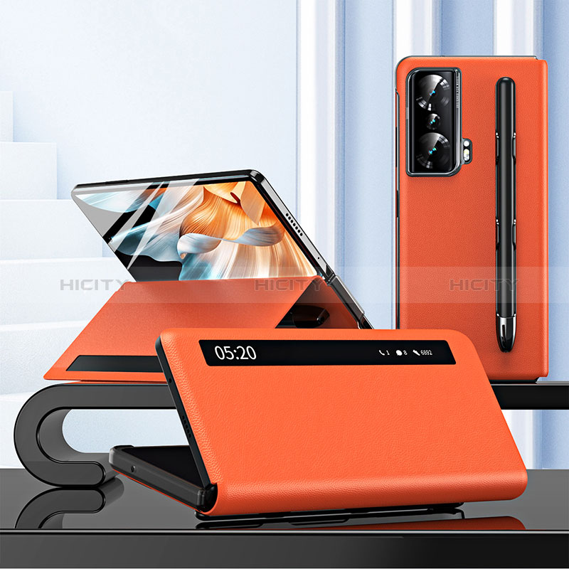 Handytasche Stand Schutzhülle Flip Leder Hülle für Huawei Honor Magic Vs 5G Orange