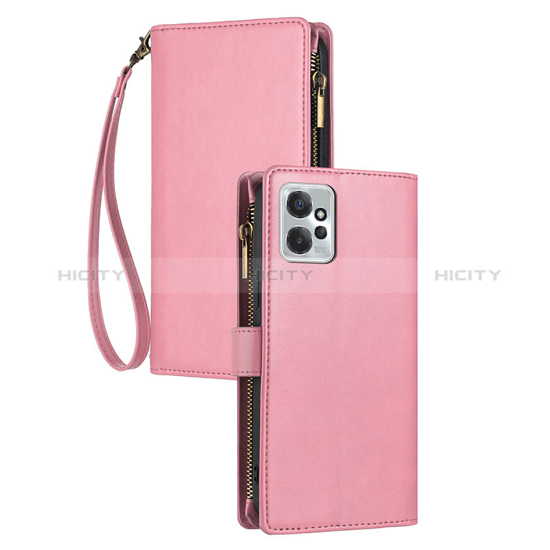 Handytasche Stand Schutzhülle Flip Leder Hülle für Motorola Moto G Power 5G (2023) Rosa Plus