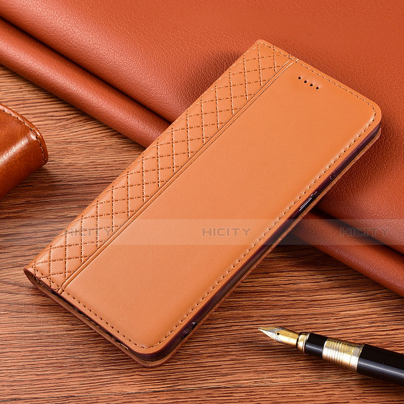 Handytasche Stand Schutzhülle Flip Leder Hülle für Motorola Moto G9 Orange