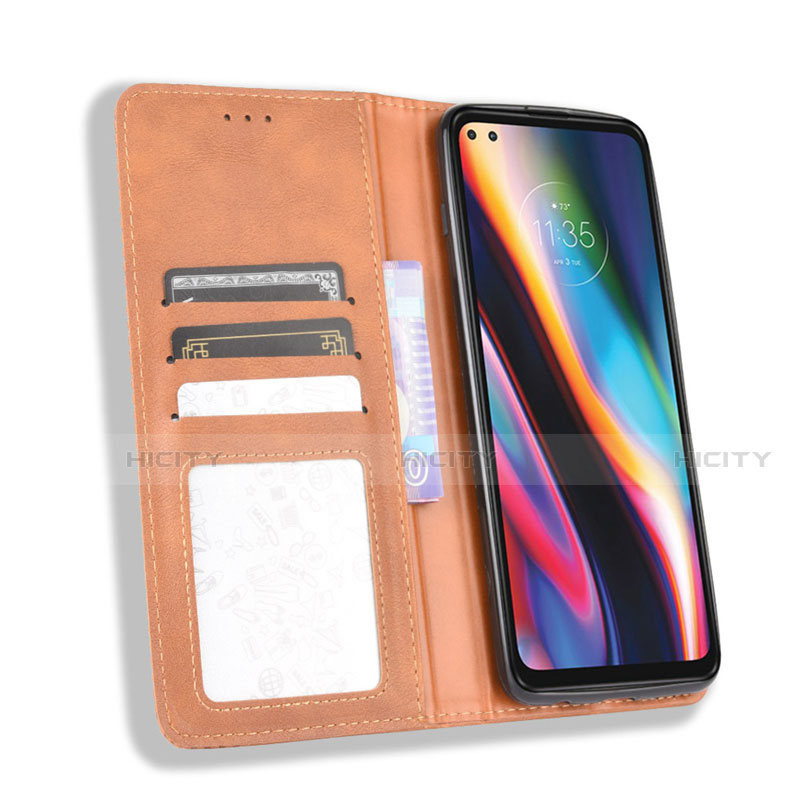 Handytasche Stand Schutzhülle Flip Leder Hülle für Motorola Moto One 5G