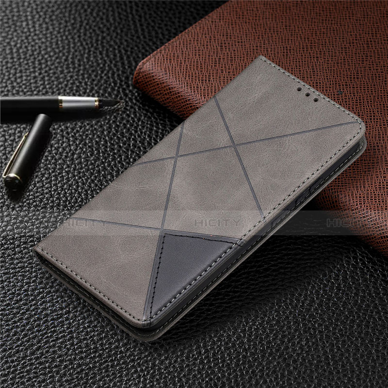 Handytasche Stand Schutzhülle Flip Leder Hülle für Nokia 3.4 Grau