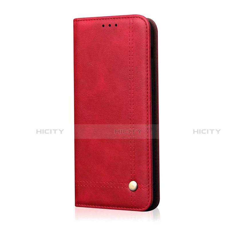 Handytasche Stand Schutzhülle Flip Leder Hülle für Oppo A12e Rot