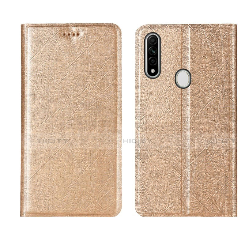 Handytasche Stand Schutzhülle Flip Leder Hülle für Oppo A31 Gold Plus