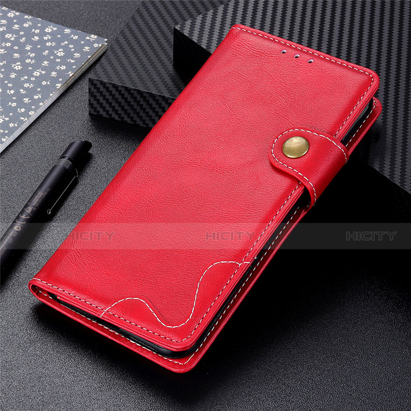 Handytasche Stand Schutzhülle Flip Leder Hülle für Oppo A53s Rot