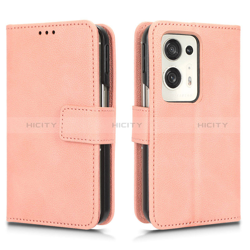 Handytasche Stand Schutzhülle Flip Leder Hülle für Oppo Find N2 5G Rosegold Plus