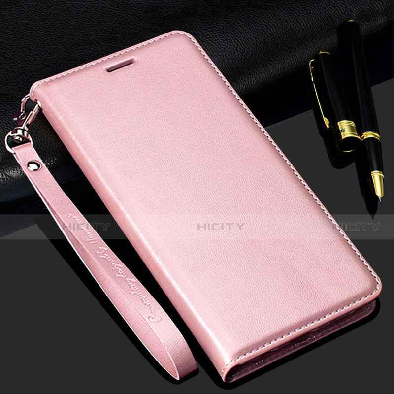 Handytasche Stand Schutzhülle Flip Leder Hülle für Realme C3 Rosegold Plus