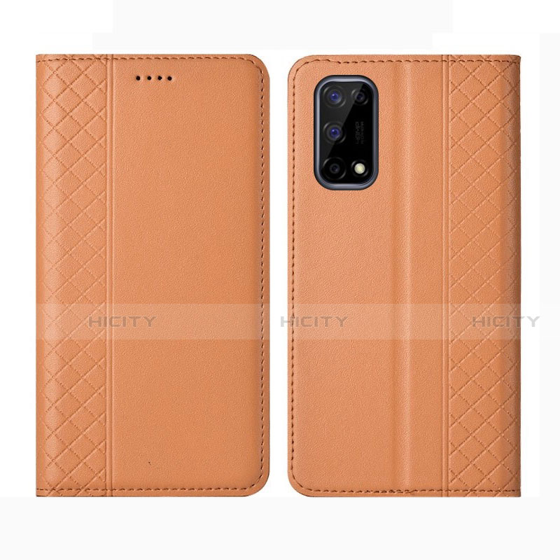 Handytasche Stand Schutzhülle Flip Leder Hülle für Realme Q2 5G Orange Plus