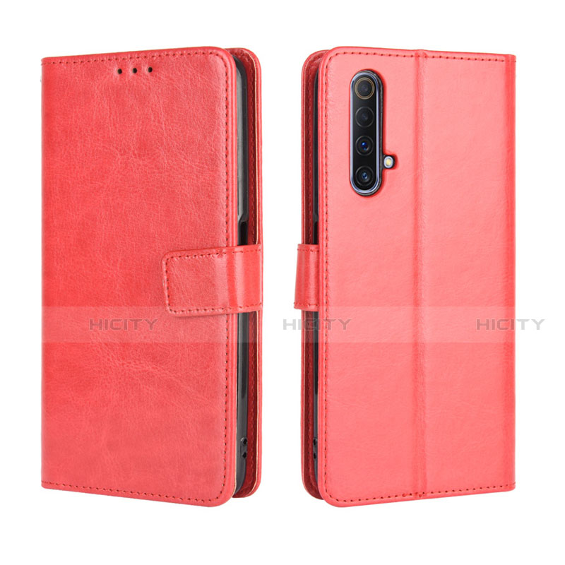 Handytasche Stand Schutzhülle Flip Leder Hülle für Realme X3 Rot Plus