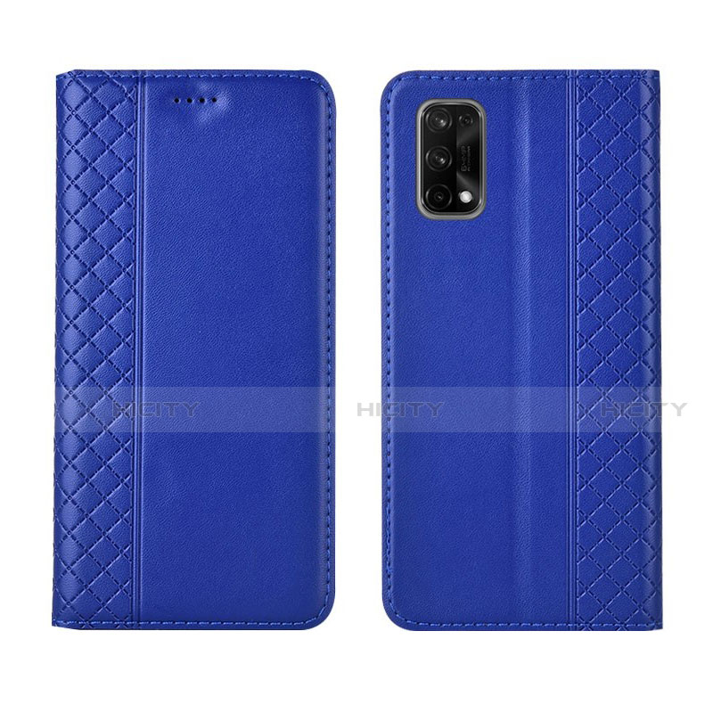 Handytasche Stand Schutzhülle Flip Leder Hülle für Realme X7 5G Blau