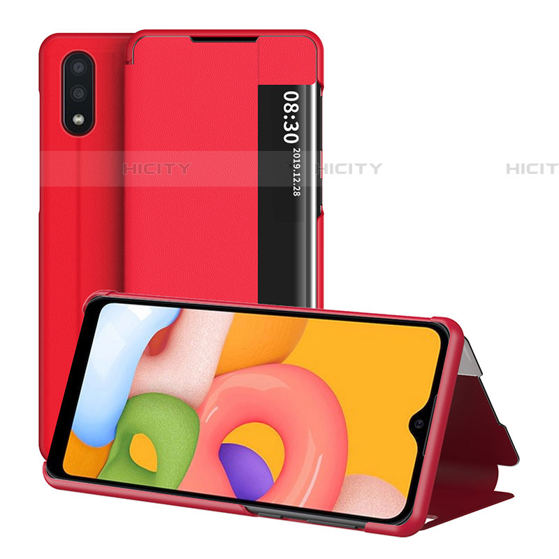 Handytasche Stand Schutzhülle Flip Leder Hülle für Samsung Galaxy A01 SM-A015 groß