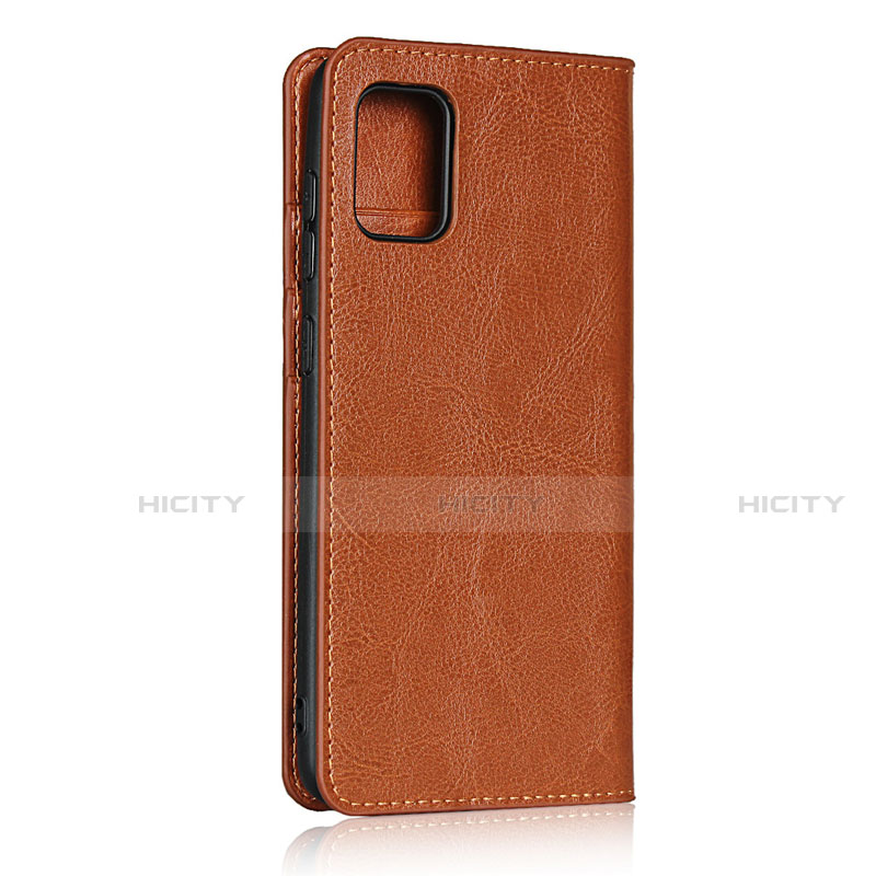 Handytasche Stand Schutzhülle Flip Leder Hülle für Samsung Galaxy A31 Orange Plus