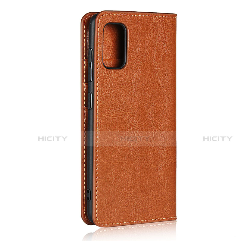 Handytasche Stand Schutzhülle Flip Leder Hülle für Samsung Galaxy A41 Orange