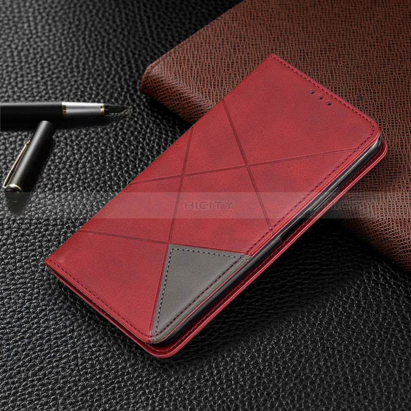 Handytasche Stand Schutzhülle Flip Leder Hülle für Samsung Galaxy M11 Rot