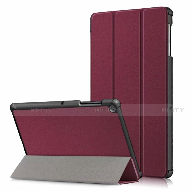 Handytasche Stand Schutzhülle Flip Leder Hülle für Samsung Galaxy Tab S5e 4G 10.5 SM-T725 Fuchsie Plus