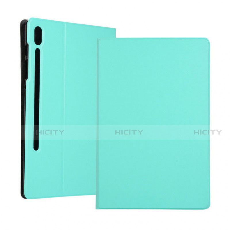 Handytasche Stand Schutzhülle Flip Leder Hülle für Samsung Galaxy Tab S6 10.5 SM-T860 Cyan