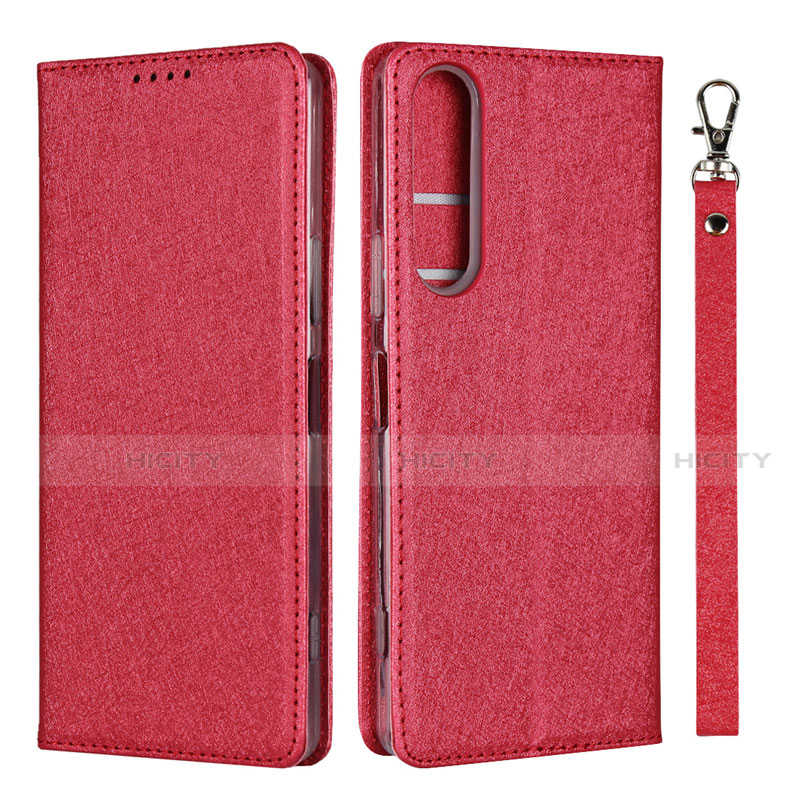 Handytasche Stand Schutzhülle Flip Leder Hülle für Sony Xperia 1 II Rot