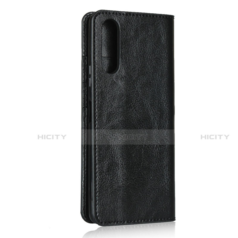 Handytasche Stand Schutzhülle Flip Leder Hülle für Sony Xperia 10 II Schwarz