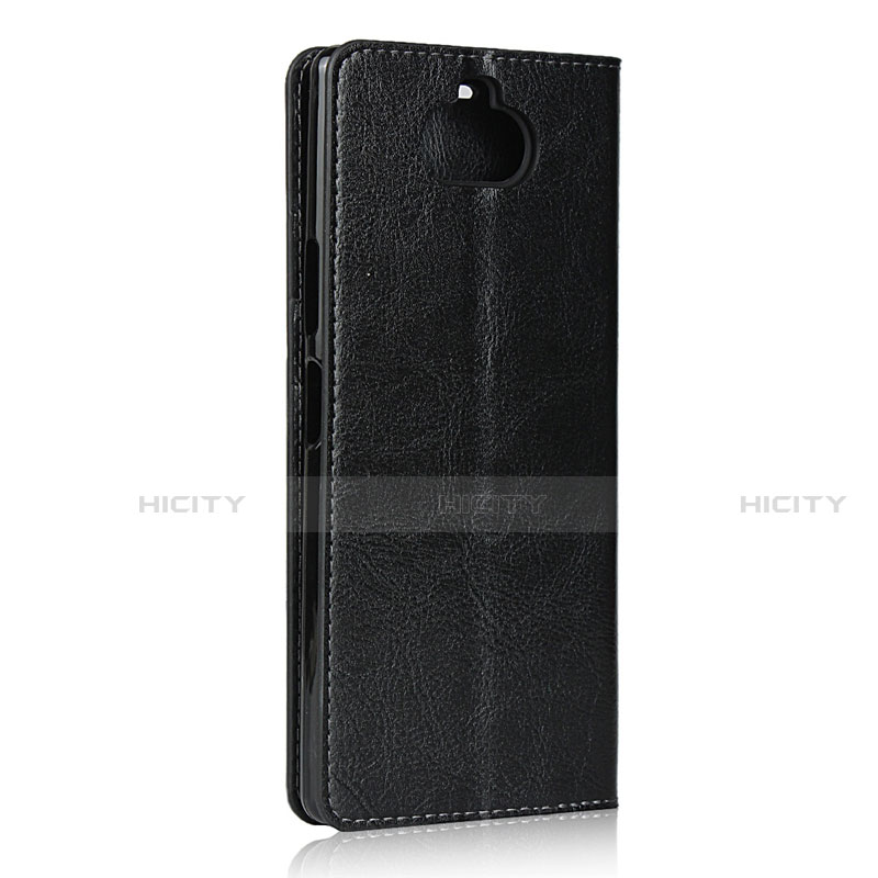 Handytasche Stand Schutzhülle Flip Leder Hülle für Sony Xperia 8 Lite Schwarz