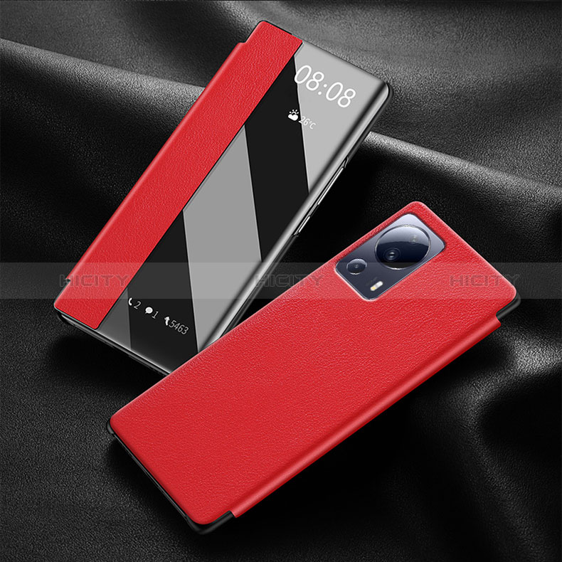 Handytasche Stand Schutzhülle Flip Leder Hülle für Xiaomi Civi 1S 5G Rot