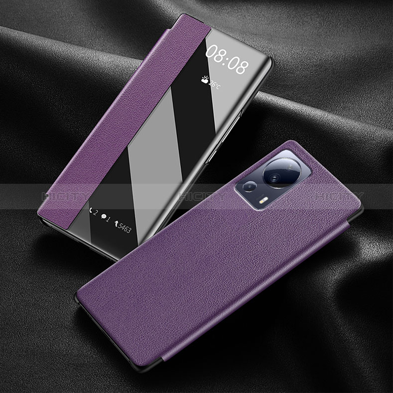 Handytasche Stand Schutzhülle Flip Leder Hülle für Xiaomi Civi 1S 5G Violett