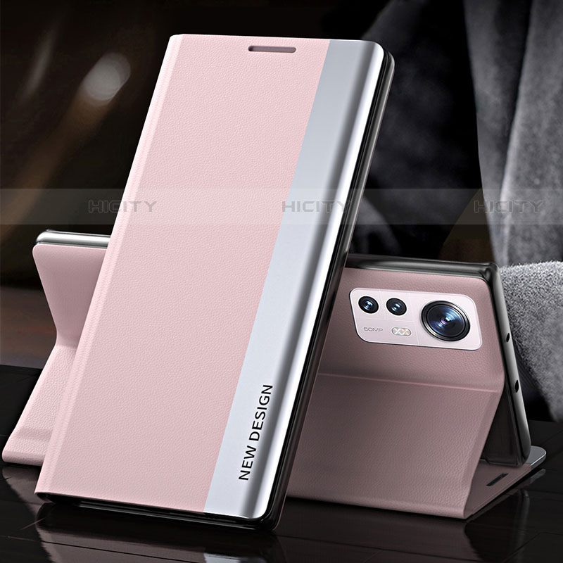 Handytasche Stand Schutzhülle Flip Leder Hülle für Xiaomi Mi 12 Pro 5G Rosa