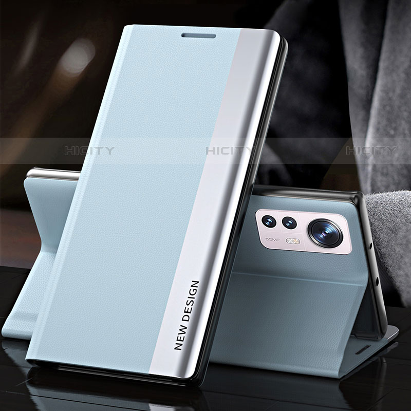 Handytasche Stand Schutzhülle Flip Leder Hülle für Xiaomi Mi 12S Pro 5G Hellblau