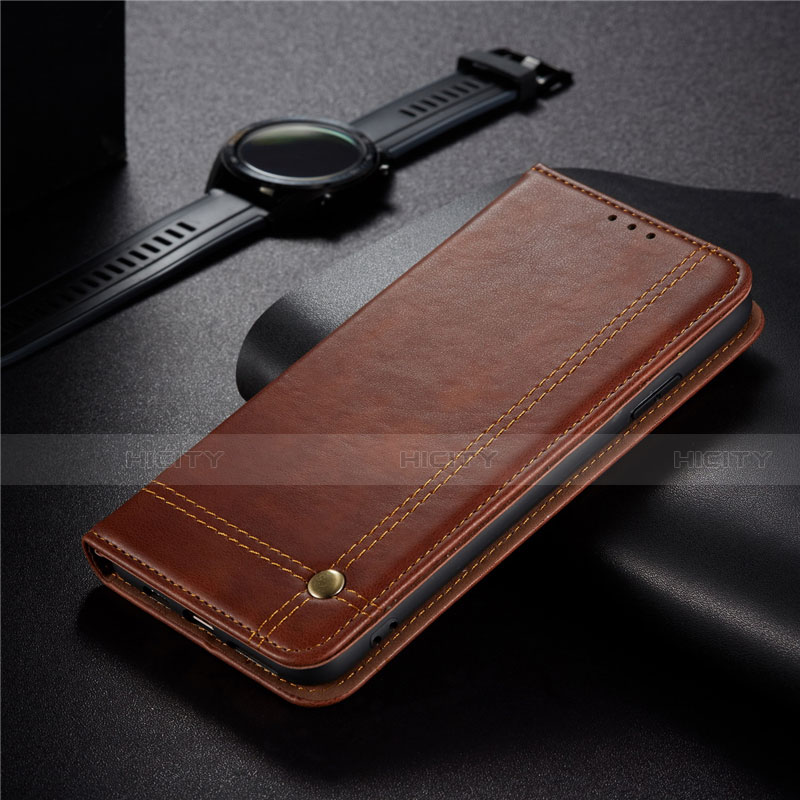 Handytasche Stand Schutzhülle Flip Leder Hülle für Xiaomi Redmi 9 India Braun