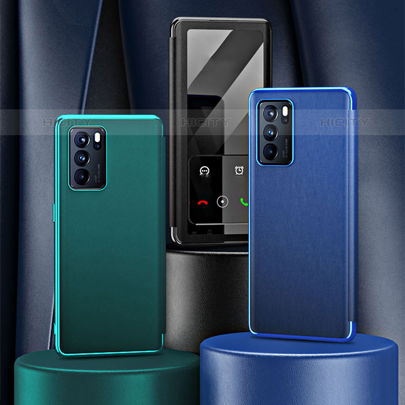 Handytasche Stand Schutzhülle Flip Leder Hülle GS1 für Oppo Reno6 Pro 5G India groß