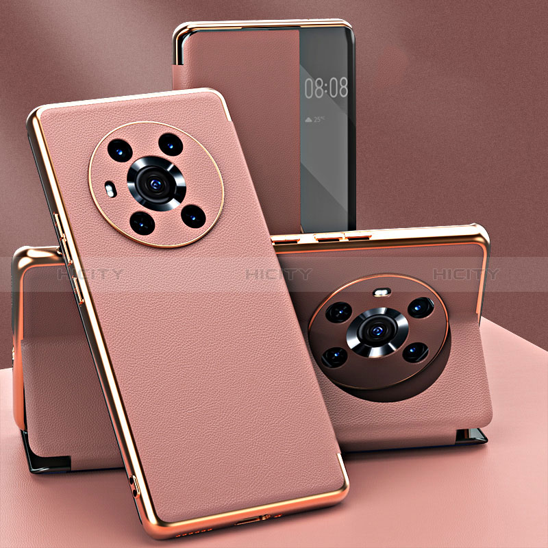 Handytasche Stand Schutzhülle Flip Leder Hülle GS2 für Huawei Honor Magic3 5G Rosegold