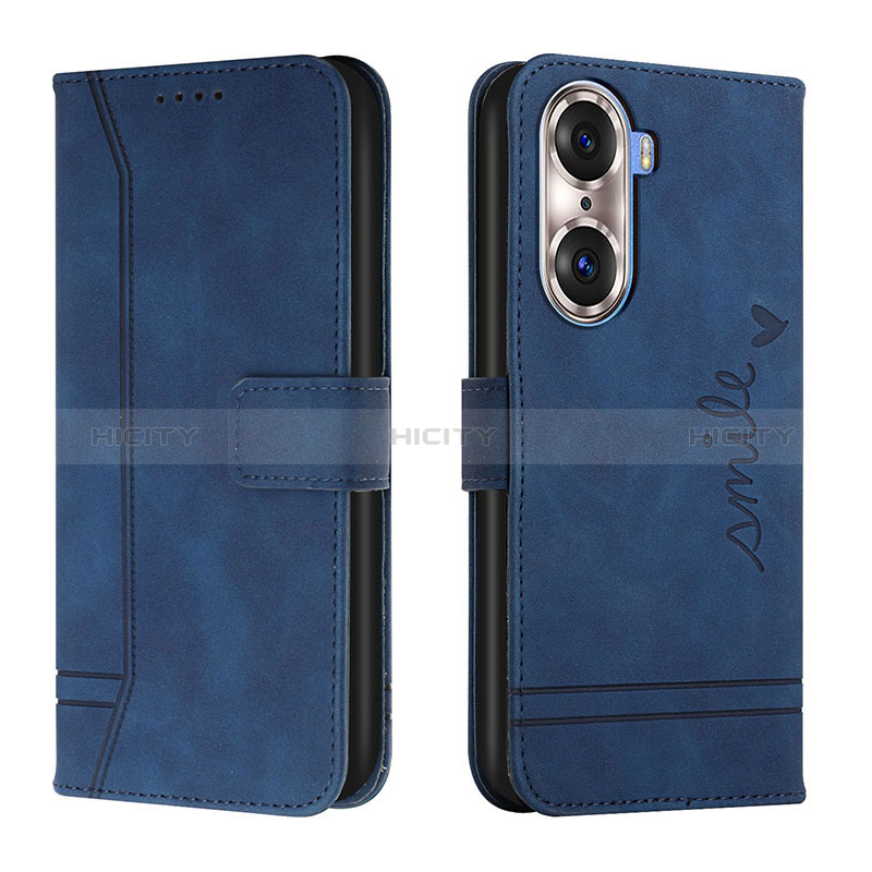 Handytasche Stand Schutzhülle Flip Leder Hülle H01X für Huawei Honor 60 5G Blau